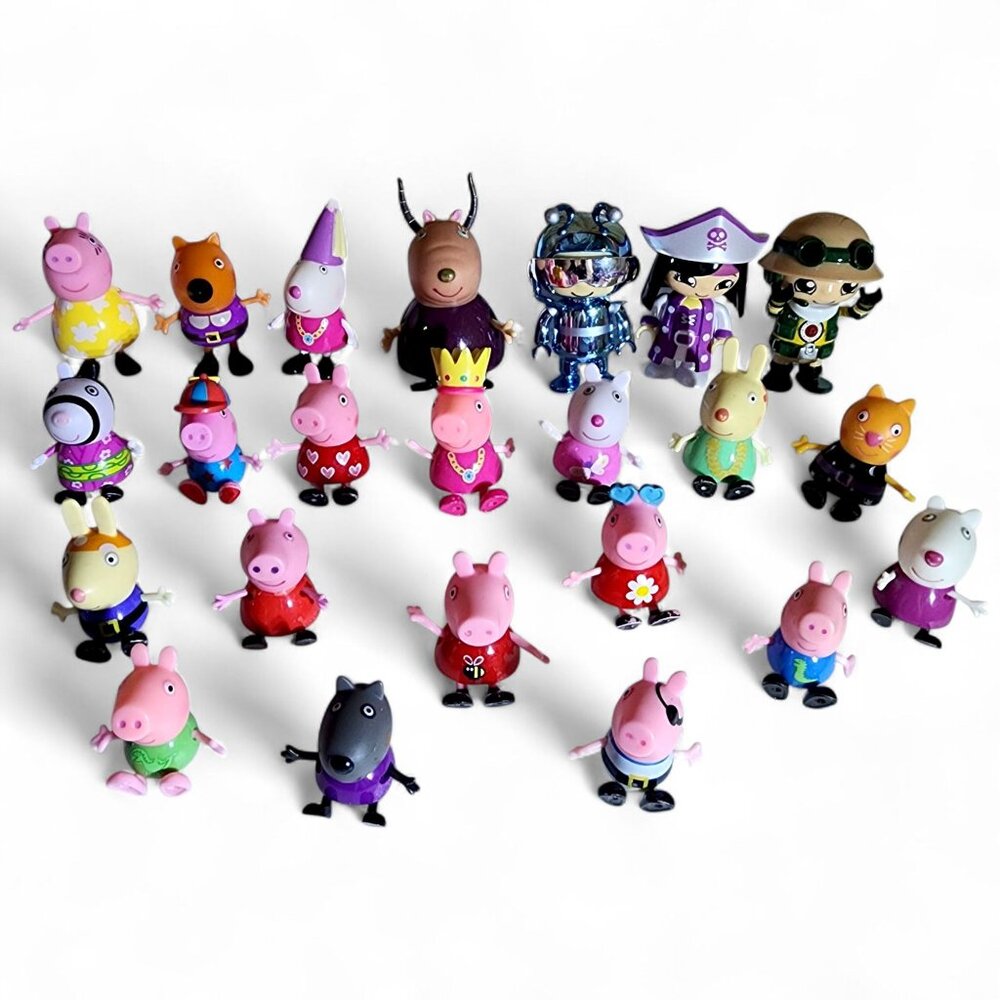 Peppa Pig Figures Lot 20pc Character Bundle Collectible Set Toys + 3 Ryans World